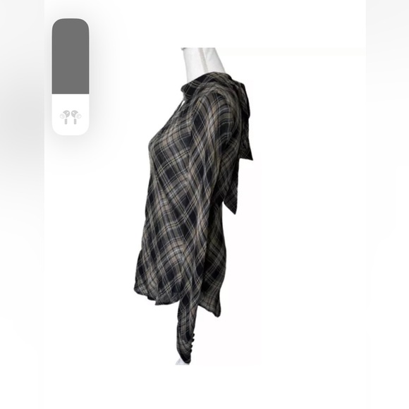 Veronica Beard Wade Metallic Plaid Blouse Shirt Top Size 8 $295 - Picture 8 of 9